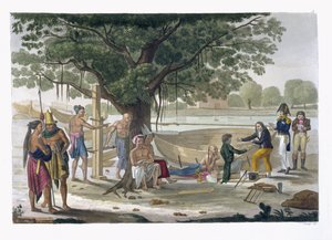 Boatyard perto de Kupang, Timor, placa 9 de &39;The Old and Modern Costume&39; de Jules Ferrario, publicado em c.1820s-30s